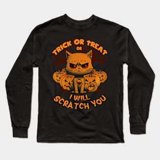 Halloween Cat Long Sleeve T-Shirt